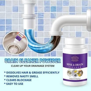 Drain Cleaner Powder Removes Clogs, Blockages in Washbasin 100ml (Pack of 1)